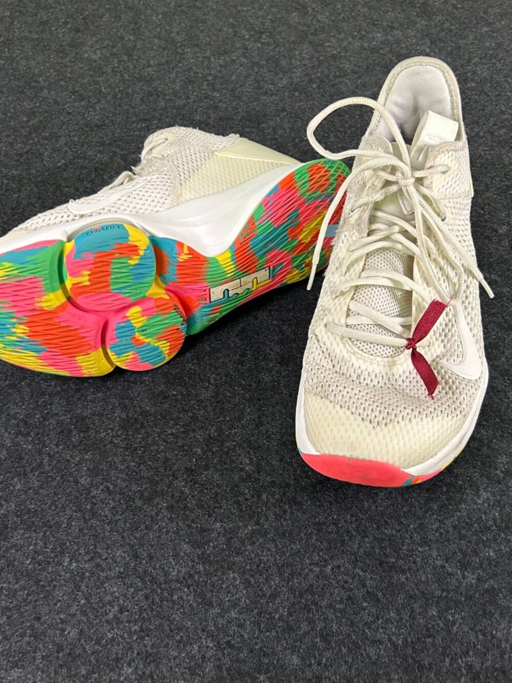 Nike LeBron Witness 4 White Multi Camo Basketball Shoes Men's 10